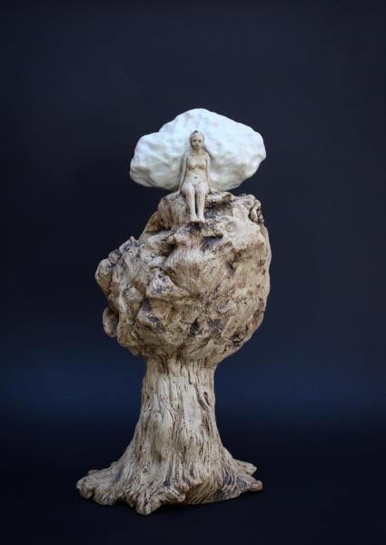 16-Entre ciel et terre 48x18x18cm Gres oxydes et email